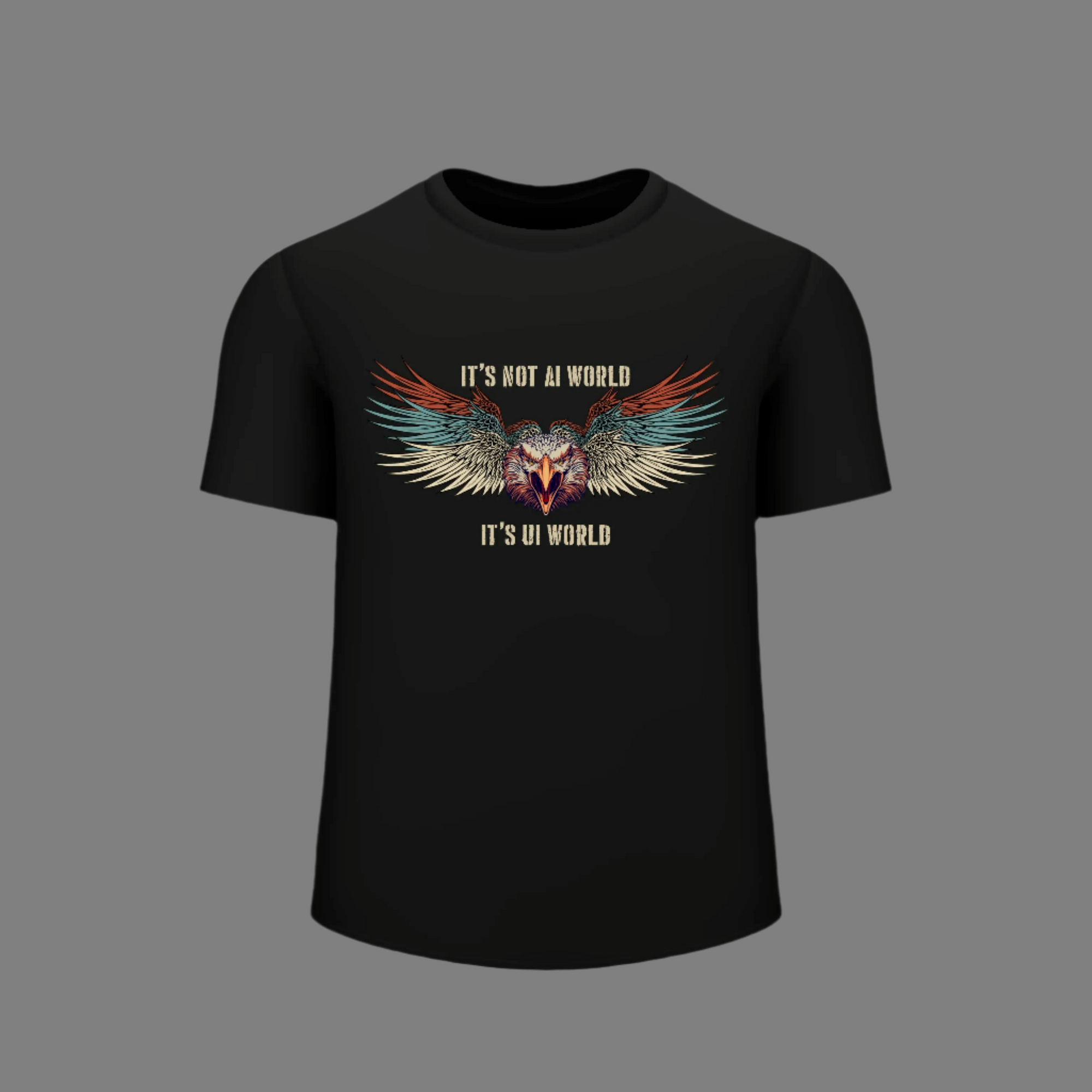 UI Movie Exclusive Black T-Shirt - Flying Eagle