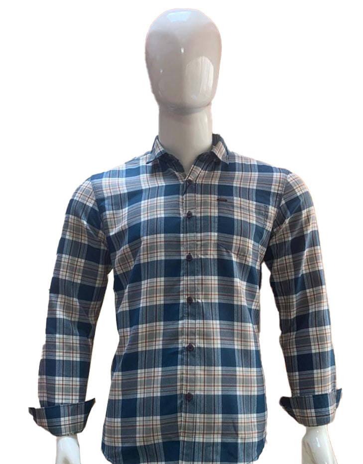 Mem Famous-Blue Checks Shirt