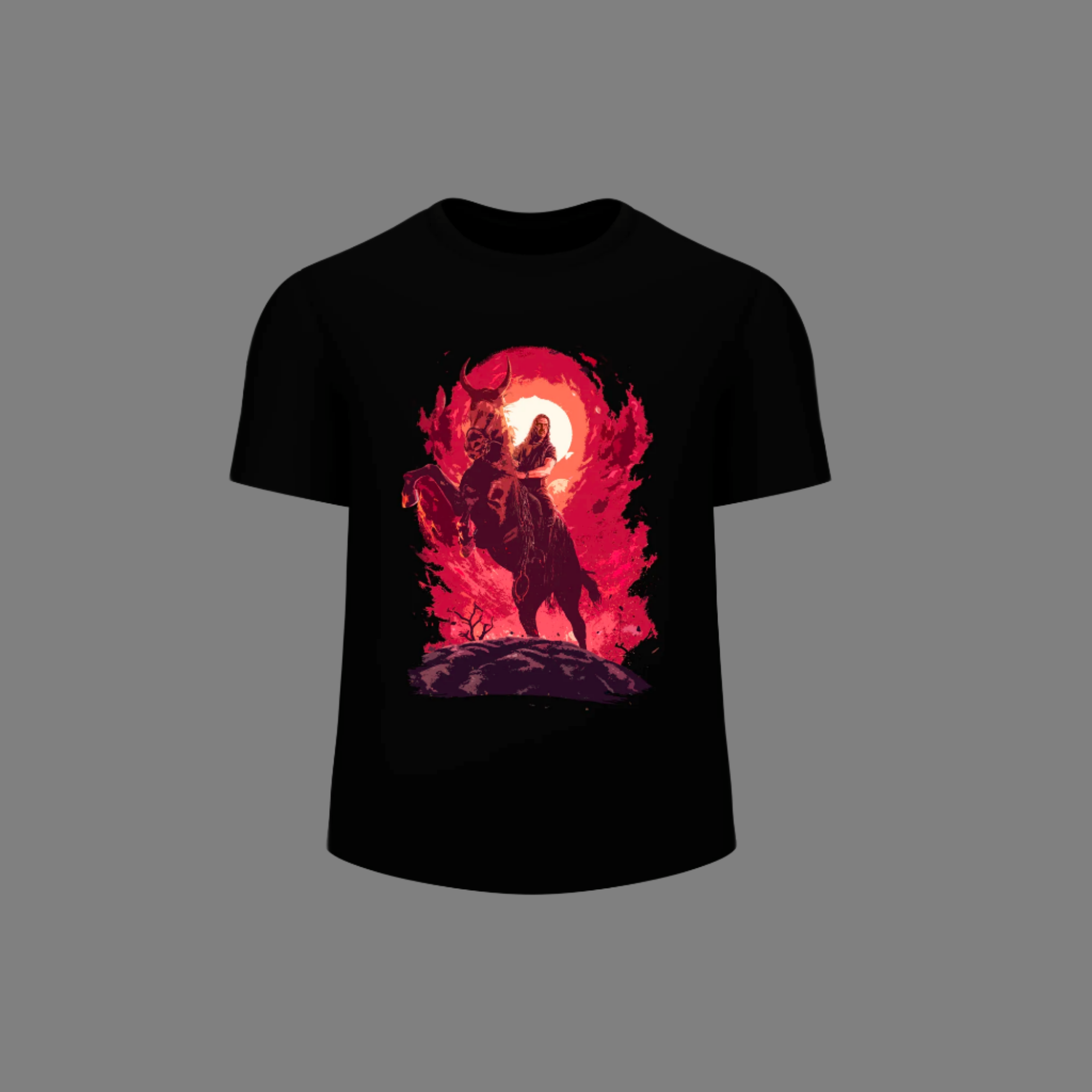 UI Movie Exclusive Black T-Shirt – Upendra on Horse Edition